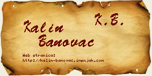 Kalin Banovac vizit kartica